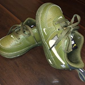 Army Green Nike Air Force 1’s Toddler Size 7C